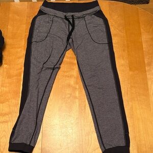 Lululemon Athletica Black and Gray Track Pants